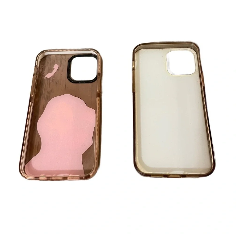 Iphonee 12 pro ghostface cell phone cases 2 gold pink scream theme